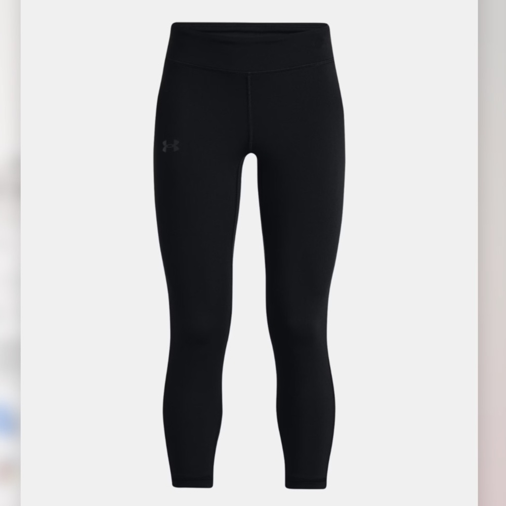Under Armor UA Motion Girls Crop Leggings Black NWT